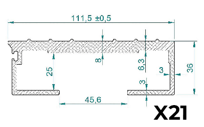OP HD1-2.3_01 Change 21 blades e=6 mm for 21 blades e=8 mm. (+148,1 kg).