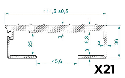 OP HP2-2.3_01 Change 21 blades e=6 mm for 21 blades e=8 mm. (+148,1 kg).