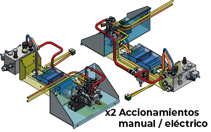 OP LD1-2.14_02 Añadir conjunto hidráulico auxiliar 1 accionamiento manual/eléctrico. Para techo hidráulico ó puerta hidráulica.