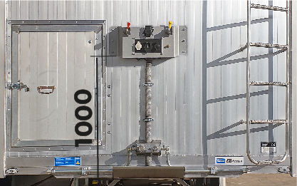 OP LD1-2.13_01 Cambio altura de las conexiones eléctricas a 1.000 mm desde la placa del pivote de acoplamiento.