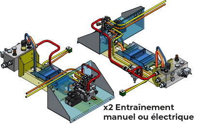 OP HD4-2.14_03 Ajouter ensemble hydraulique auxiliaire 2 actionnements (manuelle/électrique.